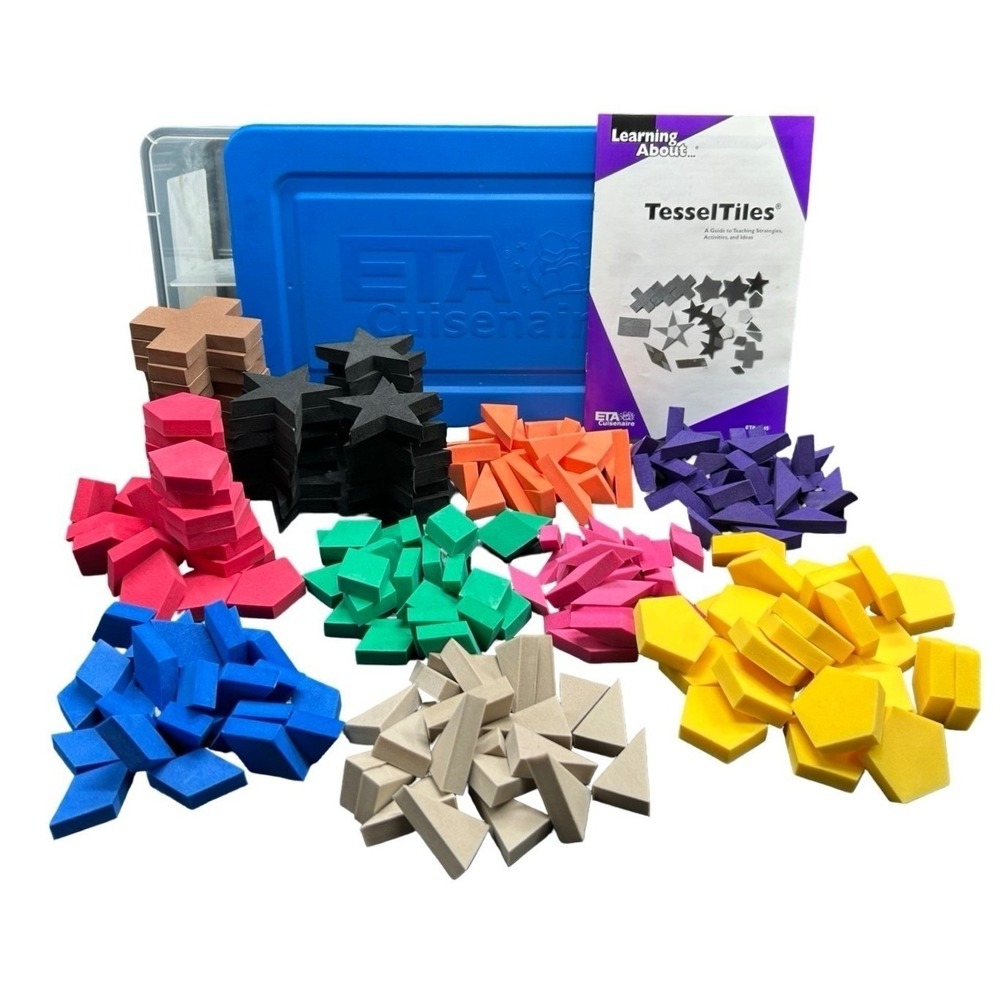 ETA‎ Cuisenaire ManipuLite TesselTiles Geometry Foam Shapes 250pc Set ETA 4477